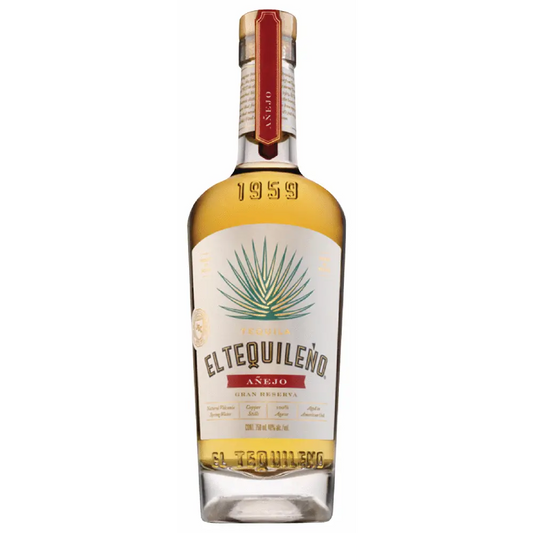 El Tequileño tequila bottle on a white background