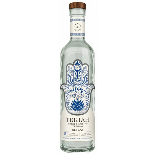 Tekiah Blanco tequila bottle on a white background