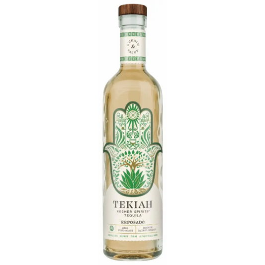Tekiah Reposado tequila bottle on a white background