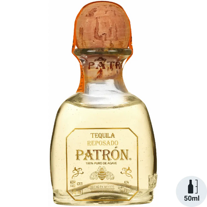 Patrón Tequila Reposado bottle on a white background