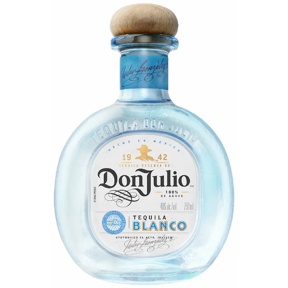 Don Julio Tequila Blanco bottle on a white background