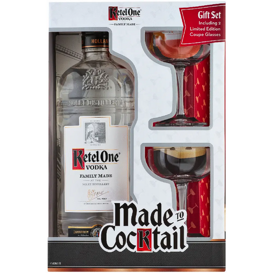 Ketel One Vodka with 2 Coup Glasses