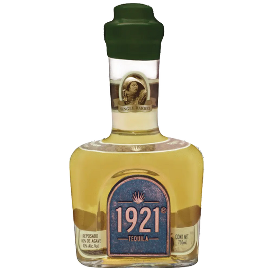 Bottle of 1921 Tequila on a white background