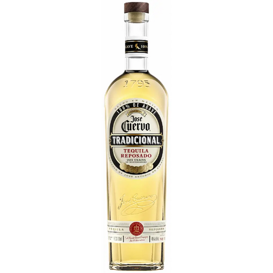 Jose Cuervo Tradicional Tequila Reposado bottle on a white background