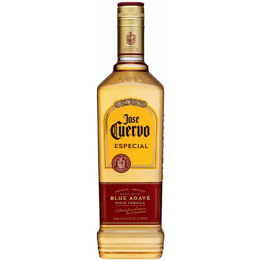 Jose Cuervo Especial Gold Tequila bottle on a white background