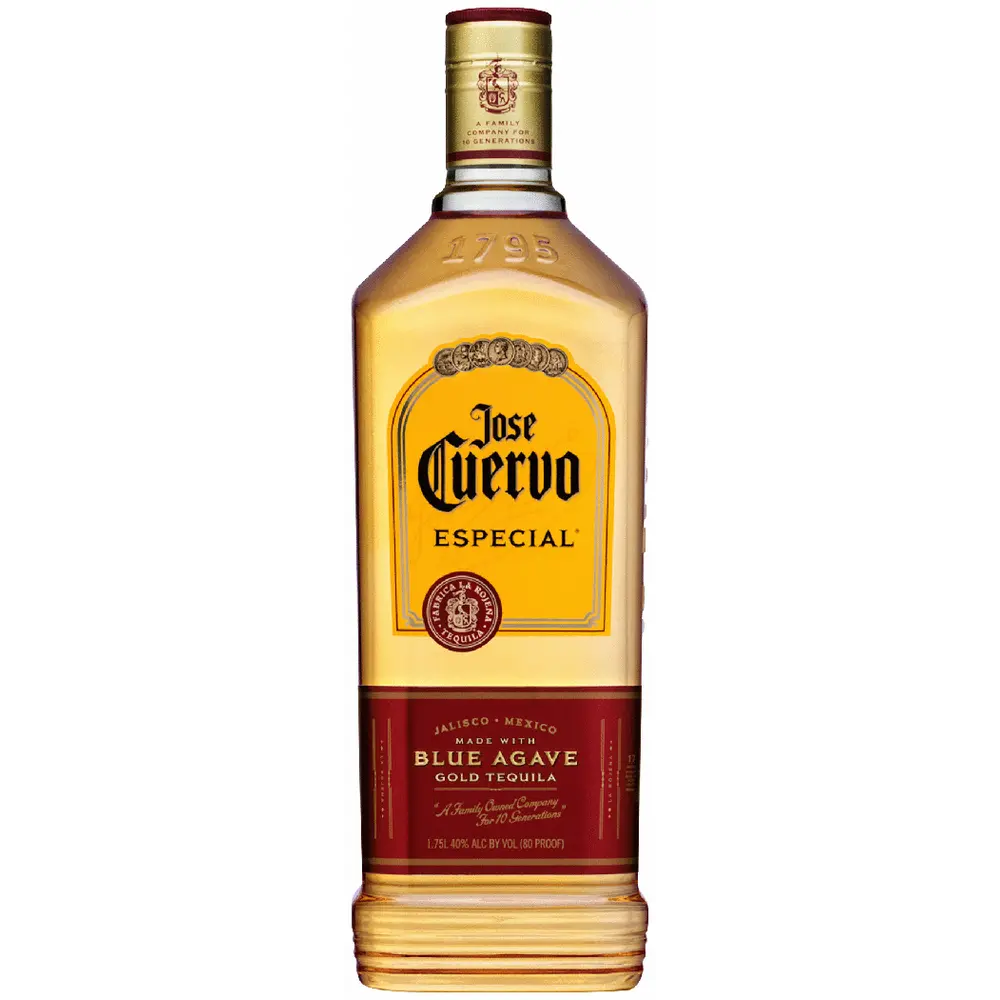 Jose Cuervo Especial bottle on a white background
