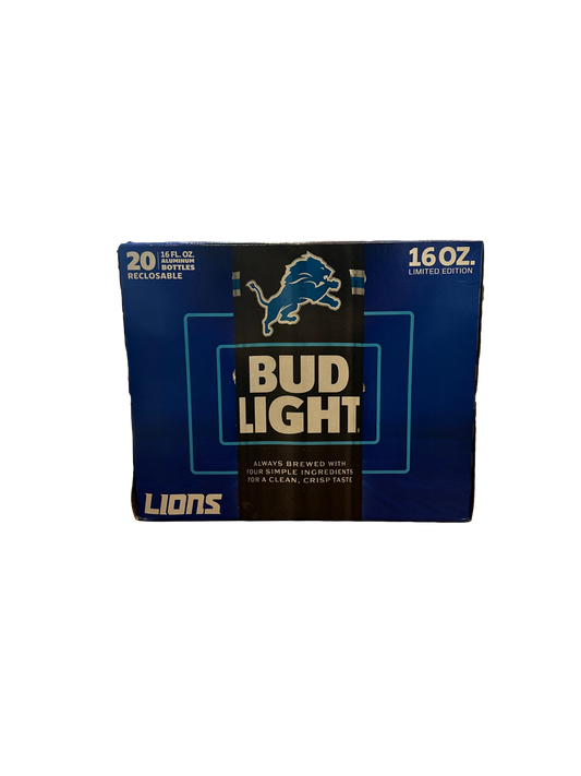 Bud Light Aluminum Bottle Detroit Lions Edition