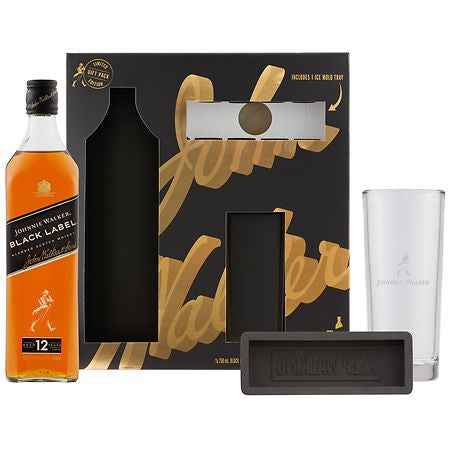 Johnnie Walker Black Label W/ Highball Glass & Ice Mold