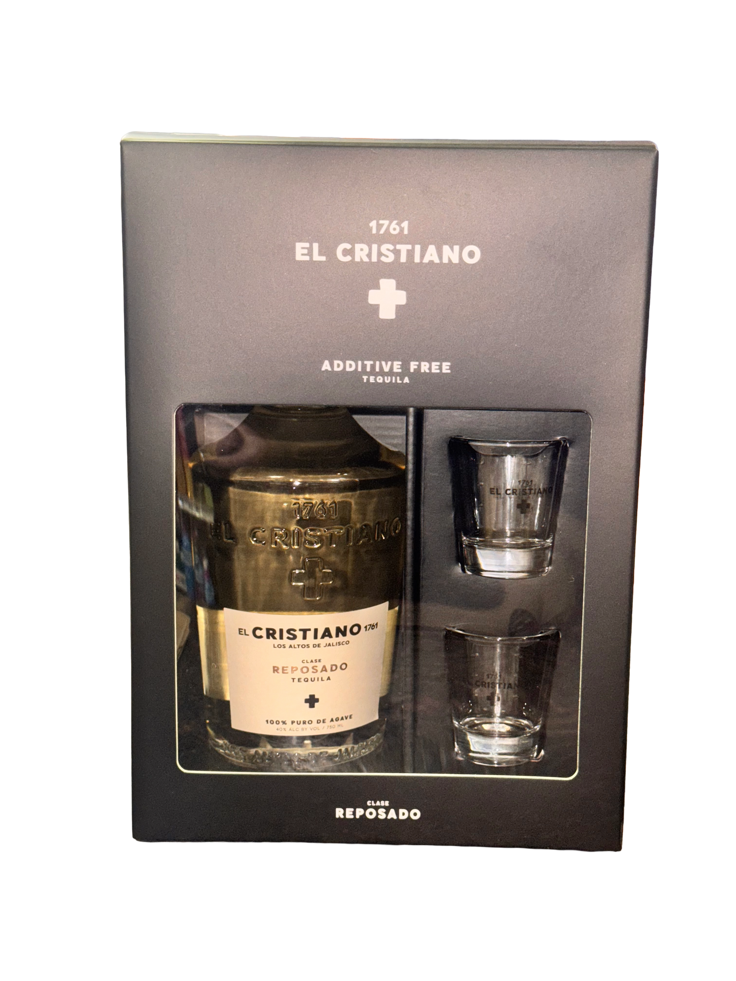 El Cristiano Reposado Tequila W/ Two Shot Glasses