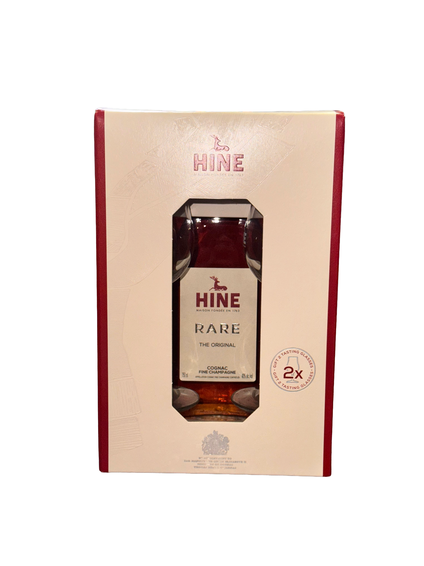 Hine Rare Cognac VSOP with Two Glasses