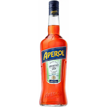 Aperol bottle on a white background