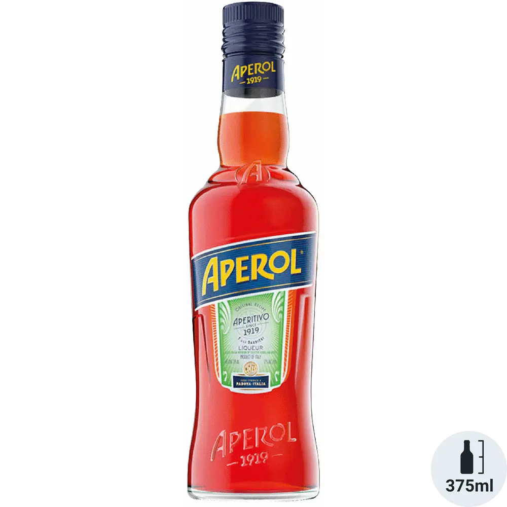 Bottle of Aperol on a white background
