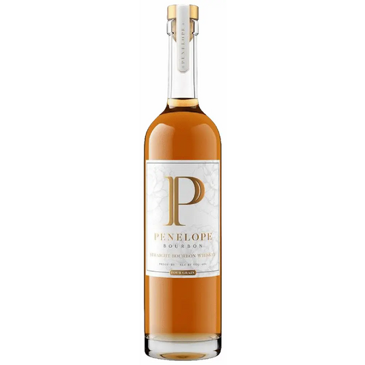 Bottle of Penelope Bourbon on a white background