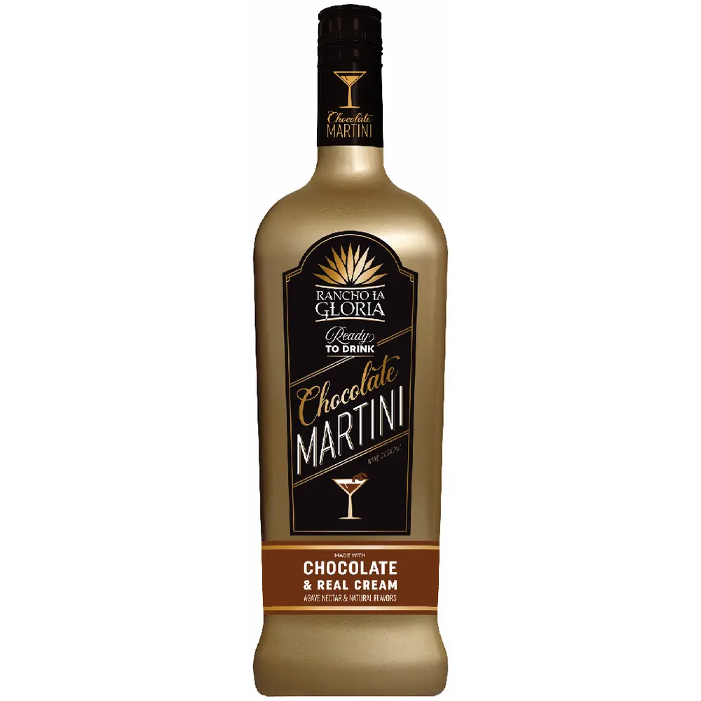 Bottles of Barcelónia Gloria Chocolate Martini on a white background