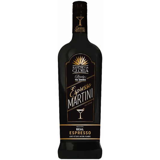 Bottle of Espresso Martini on a white background