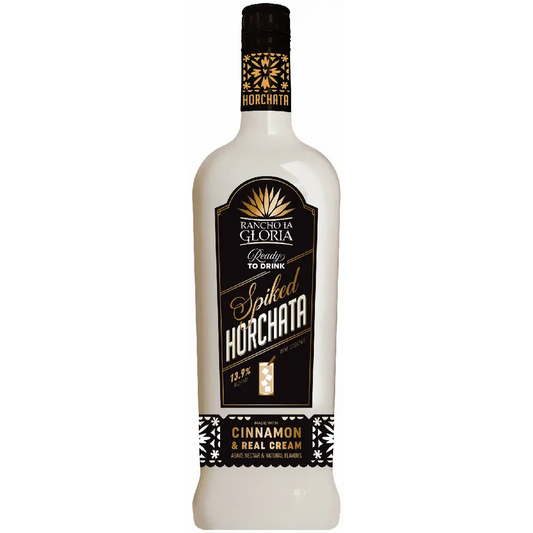 Bottle of Rancho La Gloria Spiked Horchata on a white background