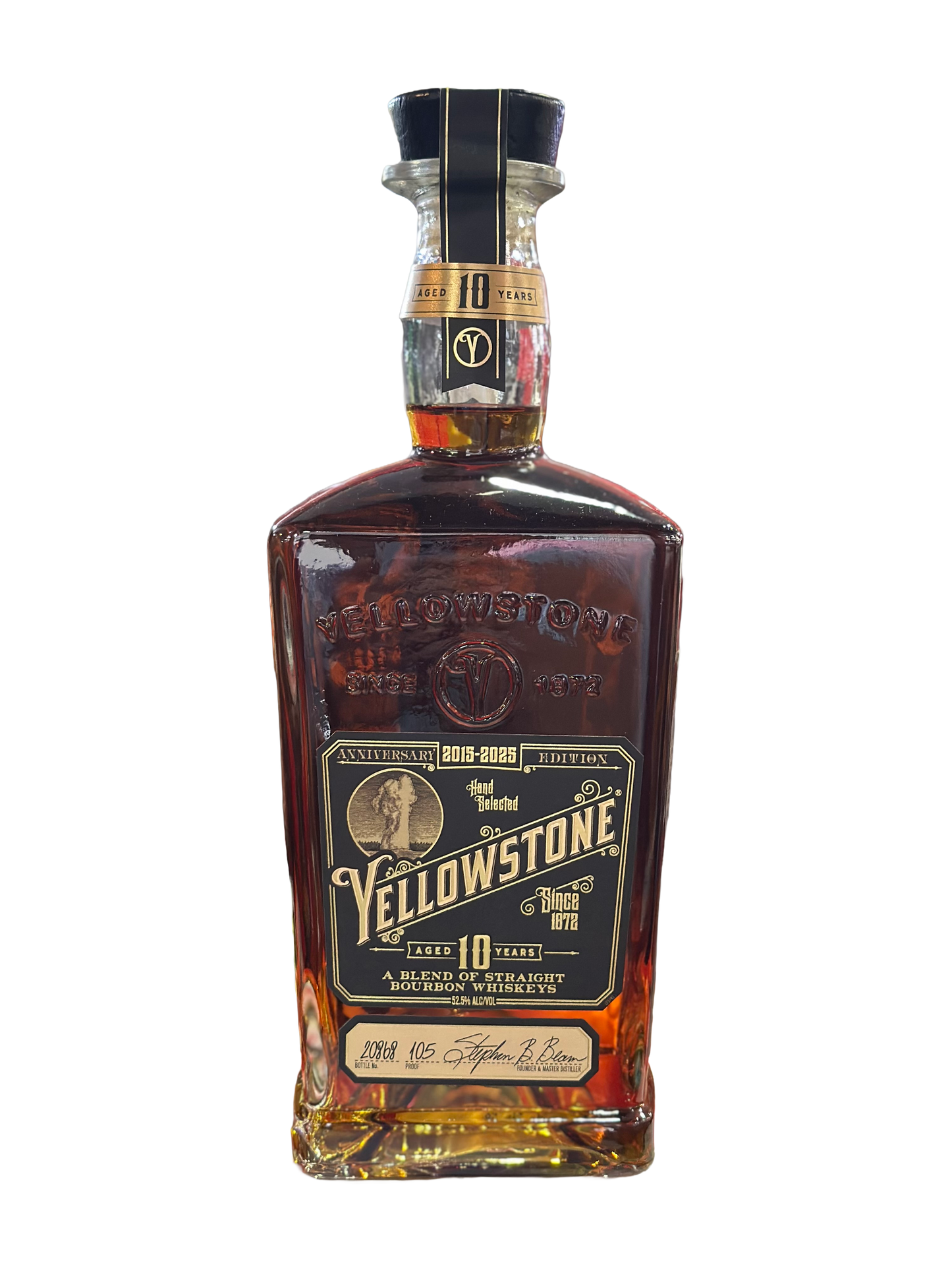 Yellowstone Limited Edition 2015-2025 Aged 10 Years Blend of Straight Bourbon Whiskeys