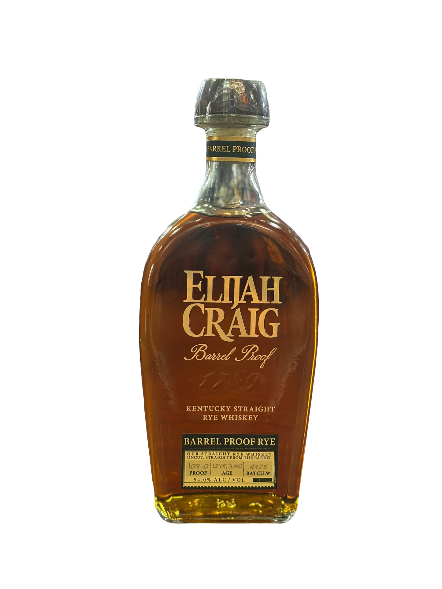 Elijah Craig Barrel Proof Rye A-126 11 Year 11 Month 120.4 Proof