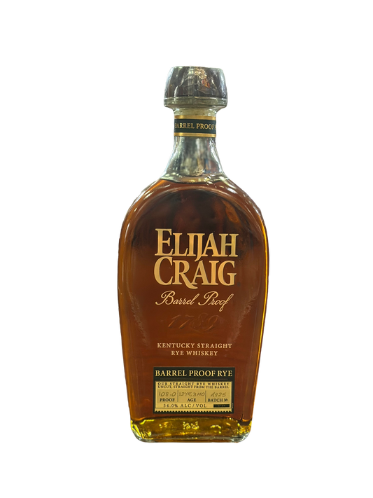Elijah Craig Barrel Proof Rye A-925 12 Year 108 Proof