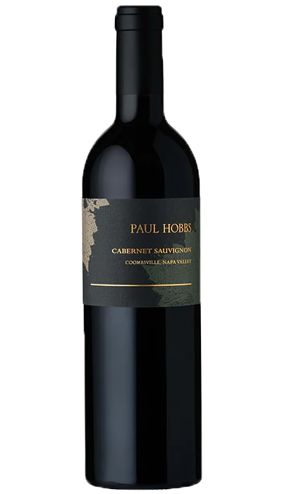 Wine bottle with 'Paul Hobbs' label on a white background