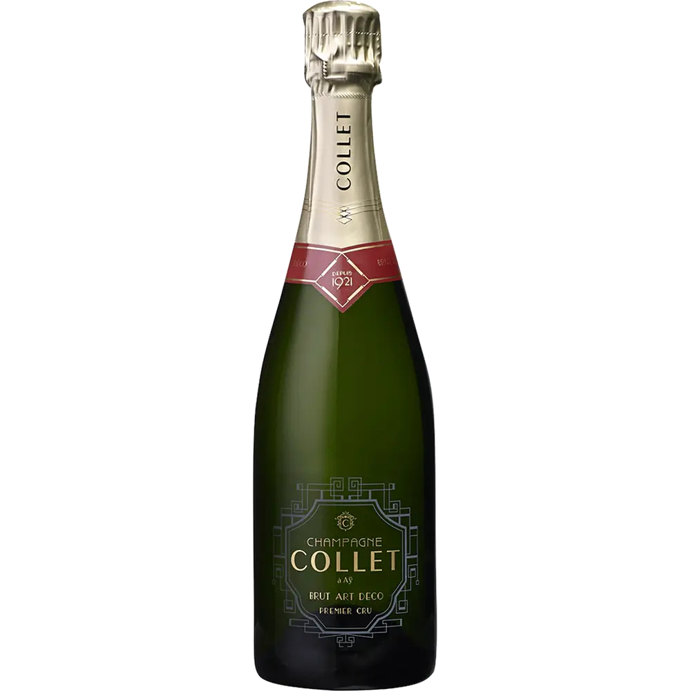 Champagne Collet bottle on a white background