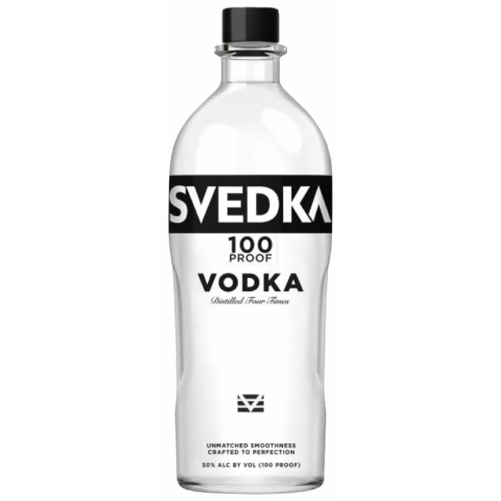 Svedka vodka bottle on a white background