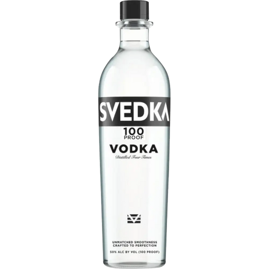 Svedka vodka bottle on a white background