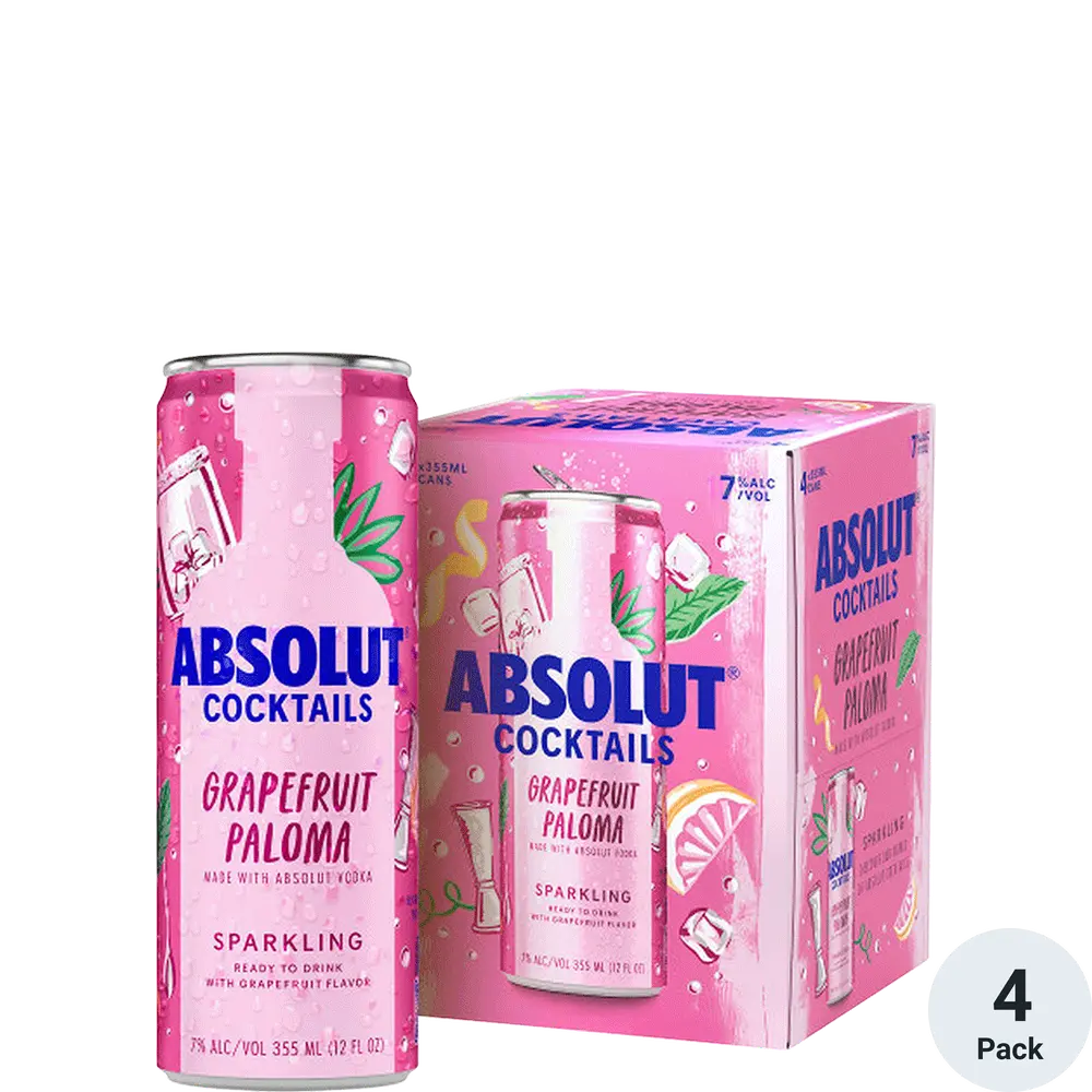 Absolute Grapefruit Paloma 4 Pack