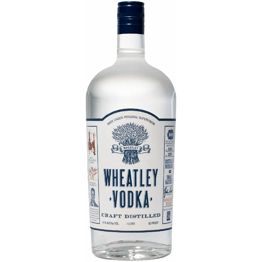 Wheatley Vodka bottle on a white background