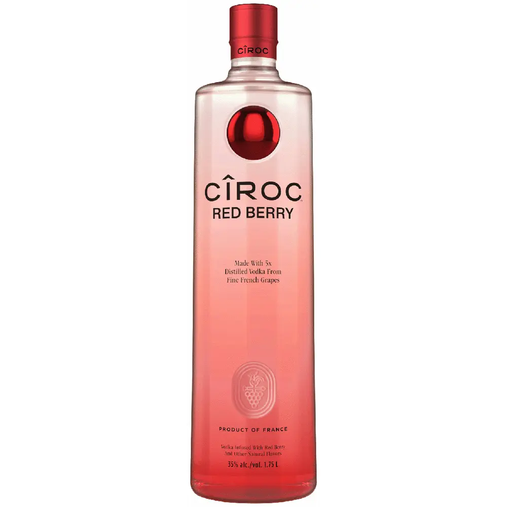 Céline Céroc Red Berry vodka bottle on a white background