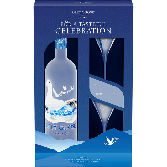 Grey Goose with Two Glasses Gift set