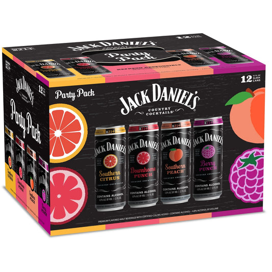 Jack Daniel’s Party Pack Cocktail Variety Pack Citrus/Punch/Peach/Berry