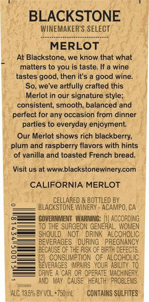 Blackstone Winemaker's Select Merlot