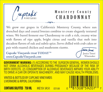 Cupcake® Vineyards Chardonnay White Wine - 750ml