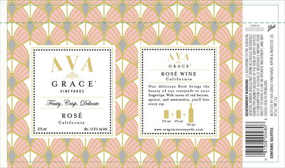 Ava Grace Vineyards Rosé Wine - 375ml Can