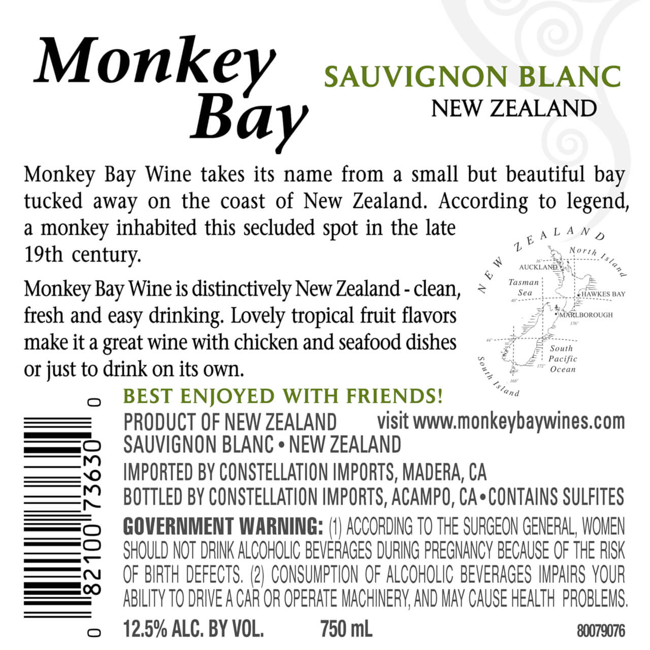 Monkey Bay Sauvignon Blanc White Wine