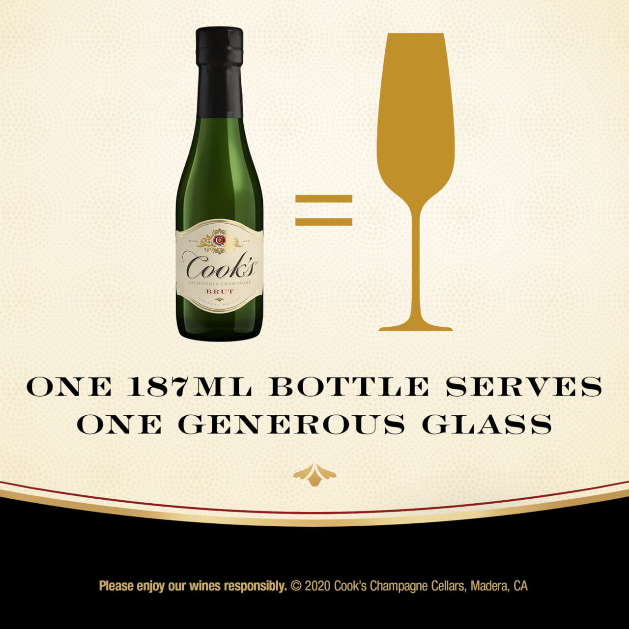 Cook's California Champagne Brut White Sparkling Wine