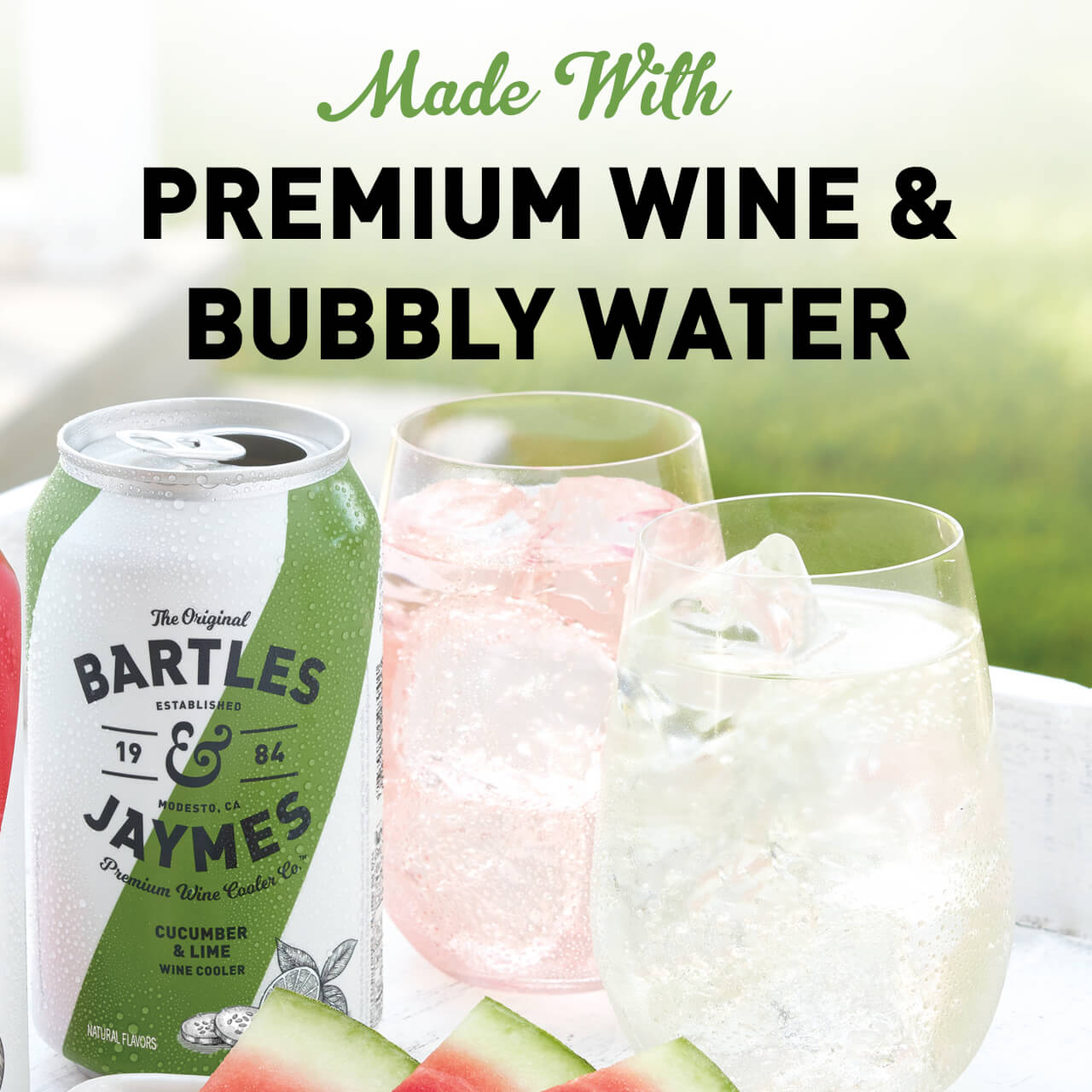 Bartles & Jaymes Cucumber & Lime 335 Ml Can 6pk