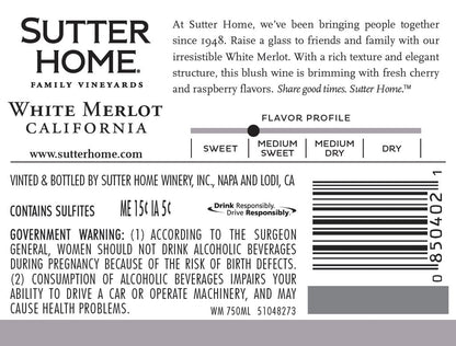 Sutter Home White Merlot