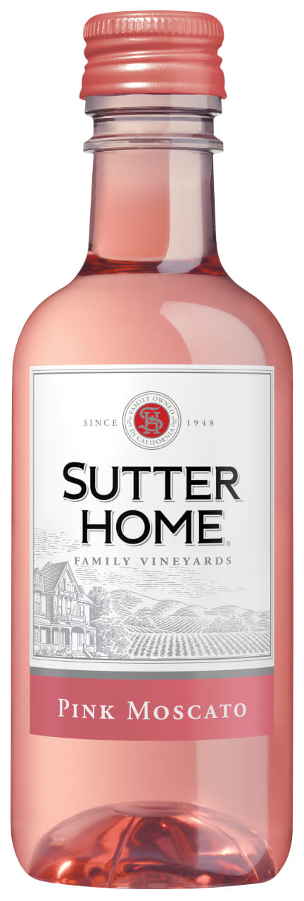 Sutter Home Pink Moscato Wine 187 Ml 4-pack