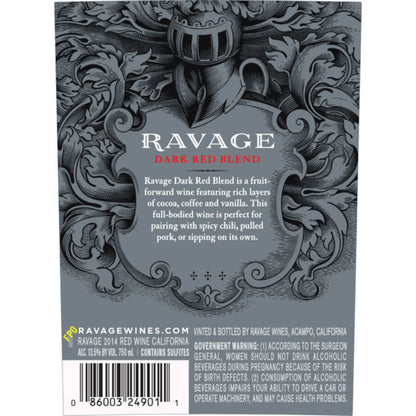 Ravage Dark Red Blend Red Wine