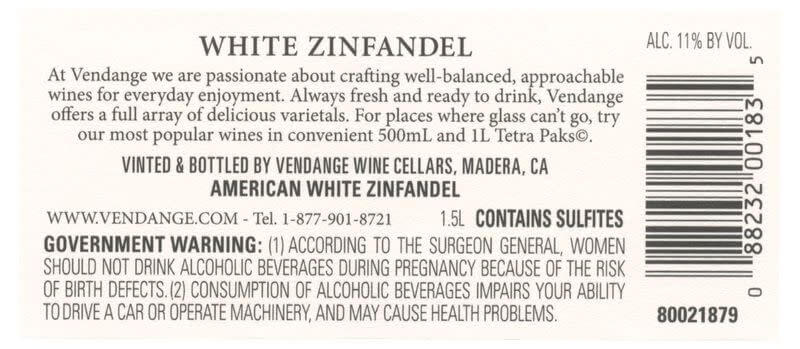 Vendange White Zinfandel