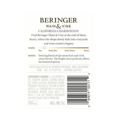 Beringer Main & Vine Chardonnay 750ml