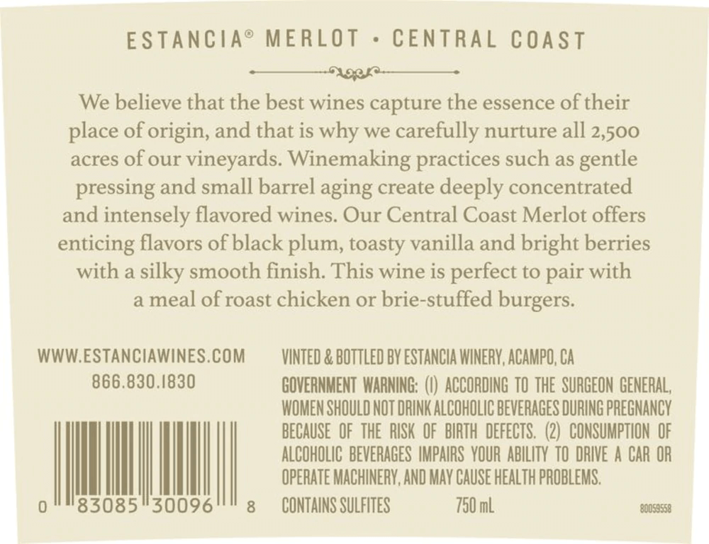 Estancia Merlot