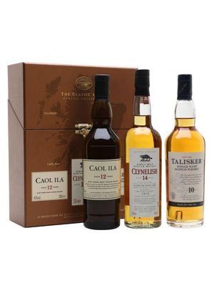 The Classic Malts Collection Scotches Single Malt ( Caol Ila 12/ Clynelish 14 Talisker 10 ) 3x200ml