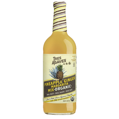 Tres Agaves Margarita Mix Organic Pineapple Ginger 1li