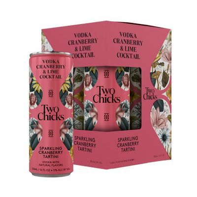 Two Chicks Sparkling Cranberry Tartini Cocktail 4pk Cans