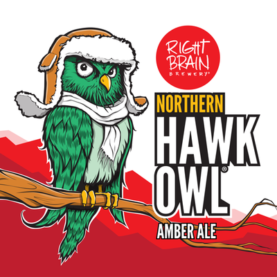 Right Brain Northern Hawk Owl Amber Ale 6 Pk