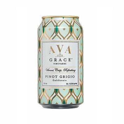 Ava Grace Vineyards Pinot Grigio White Wine - 375ml Can