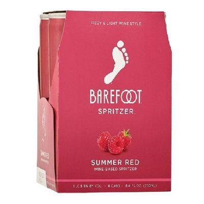 Barefoot Spritzer Summer Red Wine 4 Single Serve 250ml Cans